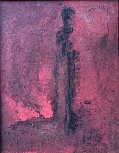 VACHERON***: NEW YORK. Mixed media on japanese...