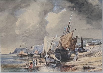 Jules NOËL (1810/15-1881): FISHERMEN'S VILLAGES...