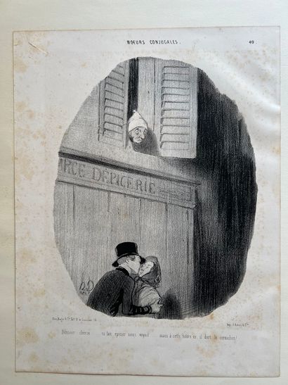 After Honoré DAUMIER. Five lithographs in...