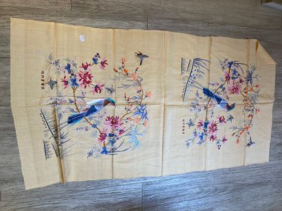 CHINE, Canton - XXe siècle.
Set of ten rectangular...