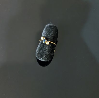 Child's ring in yellow 18K (750), set with...