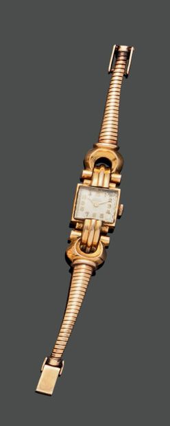 Ladies' wristwatch in 18K (750) yellow gold,...