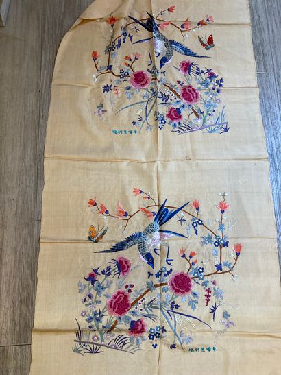 CHINE, Canton - XXe siècle.
Set of ten rectangular...