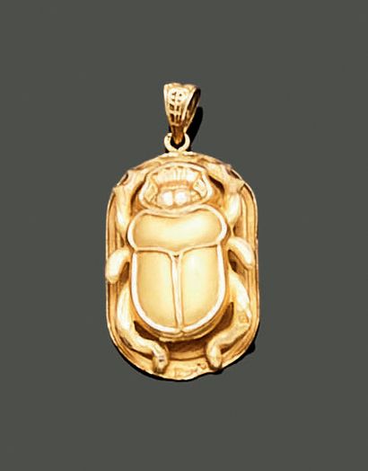 Pendant in 18K (750) yellow gold, representing...