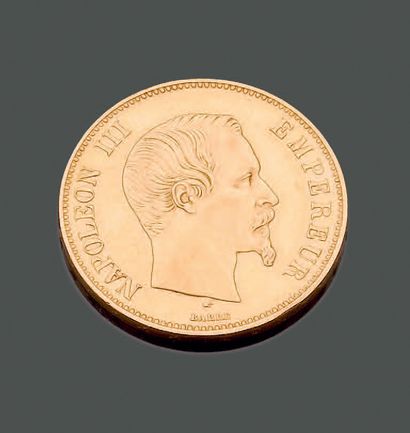 FRANCE. Coin of one hundred francs in yellow...