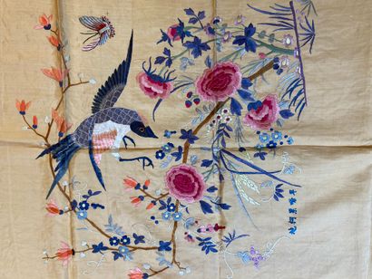 CHINE, Canton - XXe siècle.
Set of ten rectangular...