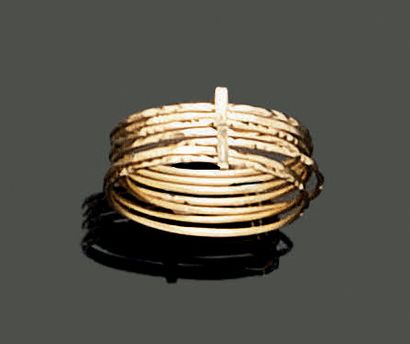 
Ring semainier in yellow gold 14K (585),...