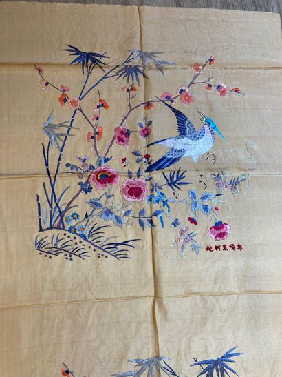 CHINE, Canton - XXe siècle.
Set of ten rectangular...