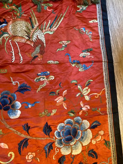 CHINE - Vers 1900.
Set of two large door...