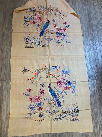 CHINE, Canton - XXe siècle.
Set of ten rectangular...