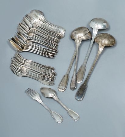 Ensemble de couverts en argent (925), modèle...