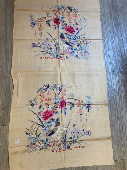 CHINE, Canton - XXe siècle.
Set of ten rectangular...