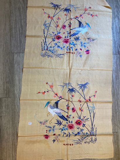 CHINE, Canton - XXe siècle.
Set of ten rectangular...