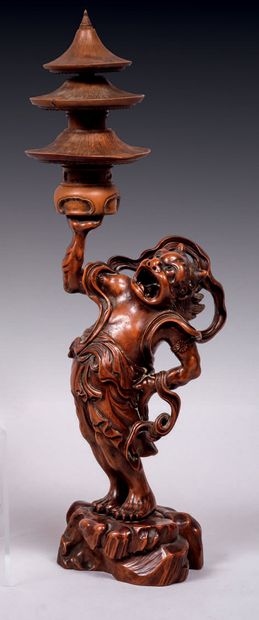 JAPON - Époque MEIJI (1868-1912).
Boxwood...
