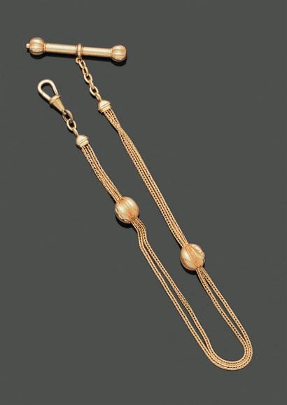 Chain vest in yellow gold 18K (750), formed...