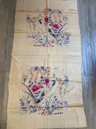 CHINE, Canton - XXe siècle.
Set of ten rectangular...
