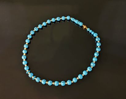 
Necklace of glass beads in the imitation...