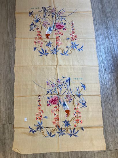 CHINE, Canton - XXe siècle.
Set of ten rectangular...