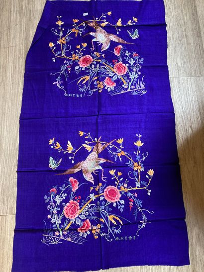 CHINE, Canton - XXe siècle.
Set of six rectangular...