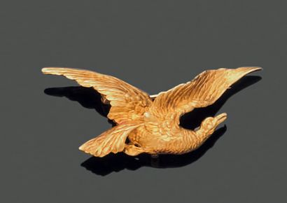 Brooch in yellow gold 18K (750), representing...