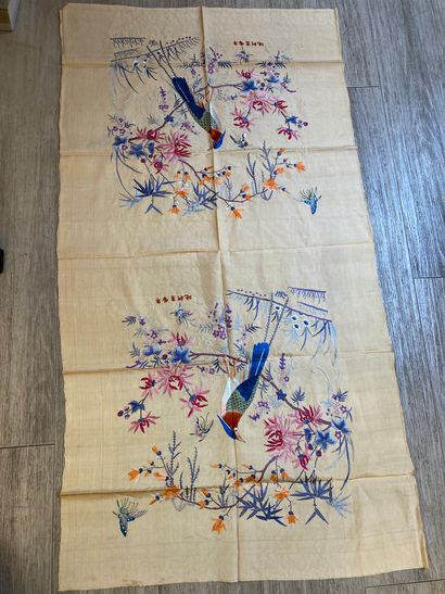 CHINE, Canton - XXe siècle.
Set of ten rectangular...