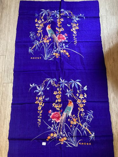 CHINE, Canton - XXe siècle.
Set of six rectangular...