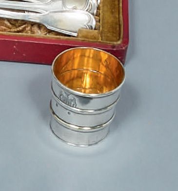 Plain silver (950) truncated cone-shaped...