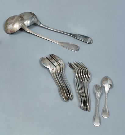 Set in silver (925), net pattern, including...
