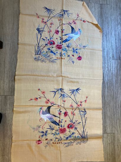 CHINE, Canton - XXe siècle.
Set of ten rectangular...