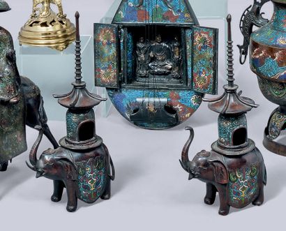 JAPON - Epoque MEIJI (1868-1912).
Pair of...