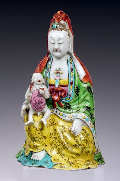 CHINE - Époque JIAQING (1796-1820).
Statuette...