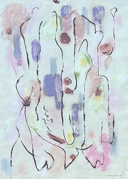 Albert COSTE (1896-1985) : FIGURES, 56. Gouache...
