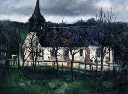 Gaston SEBIRE (1920-2001) : PETITE EGLISE....