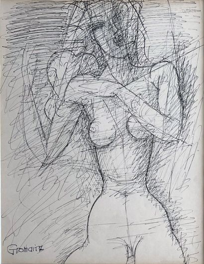Marcel GROMAIRE (1892-1971) : MODELE AU COEUR....