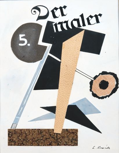 Lajos KASSAK (1867-1957) : DER MALER. Gouache...