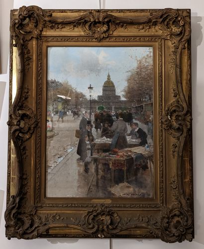 Luigi LOIR (1845-1916) : MARCHE DEVANT SAINT-LOUIS...