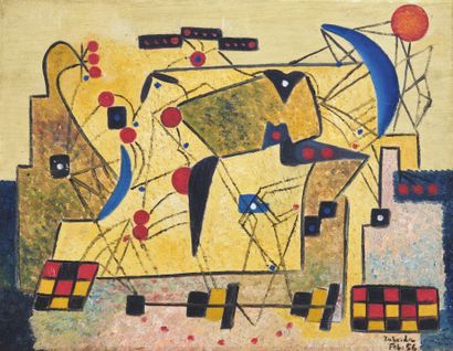 Zubeida AGHA (1922-1997) : KAITES, 56. Huile...
