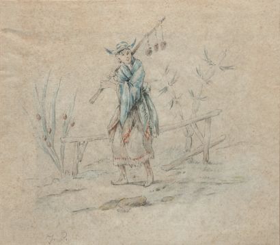 Jean PILLEMENT (1728-1808) : COLPORTEUR CHINOIS...