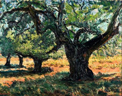 René-Auguste SEYSSAUD (1867-1952) : LES CHATAIGNIERS...