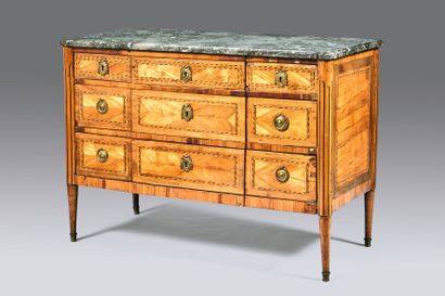 Chest of drawers with a slight central projection...