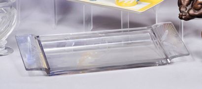 LALIQUE France. Rectangular serving dish...