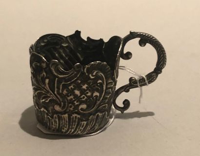 Silver set (800), composed of : - a cup mount...