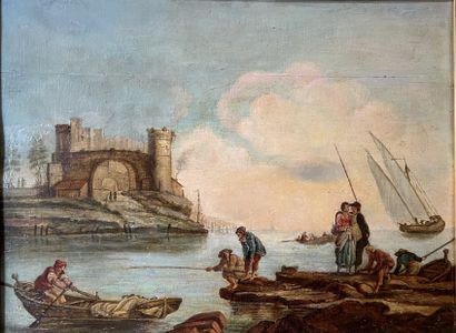 FRENCH SCHOOL IN THE TASTE OF VERNET: FISHERS...