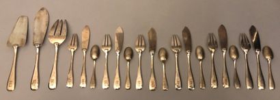 Set in silver (925), the handle with cut...