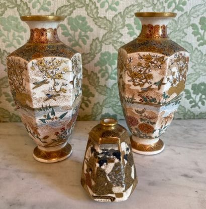 Satsuma earthenware polychrome and enhanced...