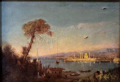 ORIENTALIST SCHOOL circa 1900: VIEW OF THE...