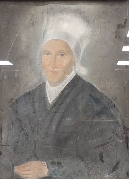 Ecole du début du XXe siècle : VIEILLE FEMME...