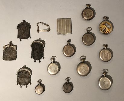 Set of eight pocket watches and two neck...