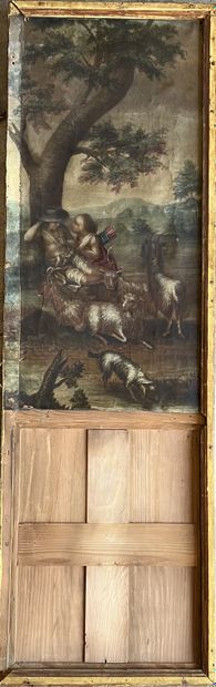 Narrow overmantel, the canvas with the subject...