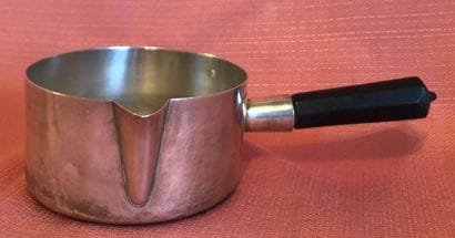 Small pan in plain silver (925), the octagonal...